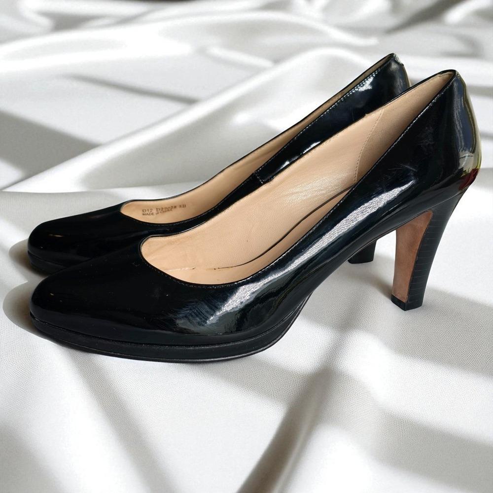 Cole Haan Black Patent Leather Pumps Woman 8B Classic Heels D27028 Career Wear